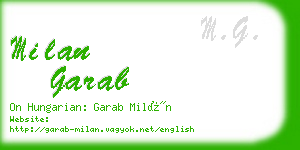 milan garab business card